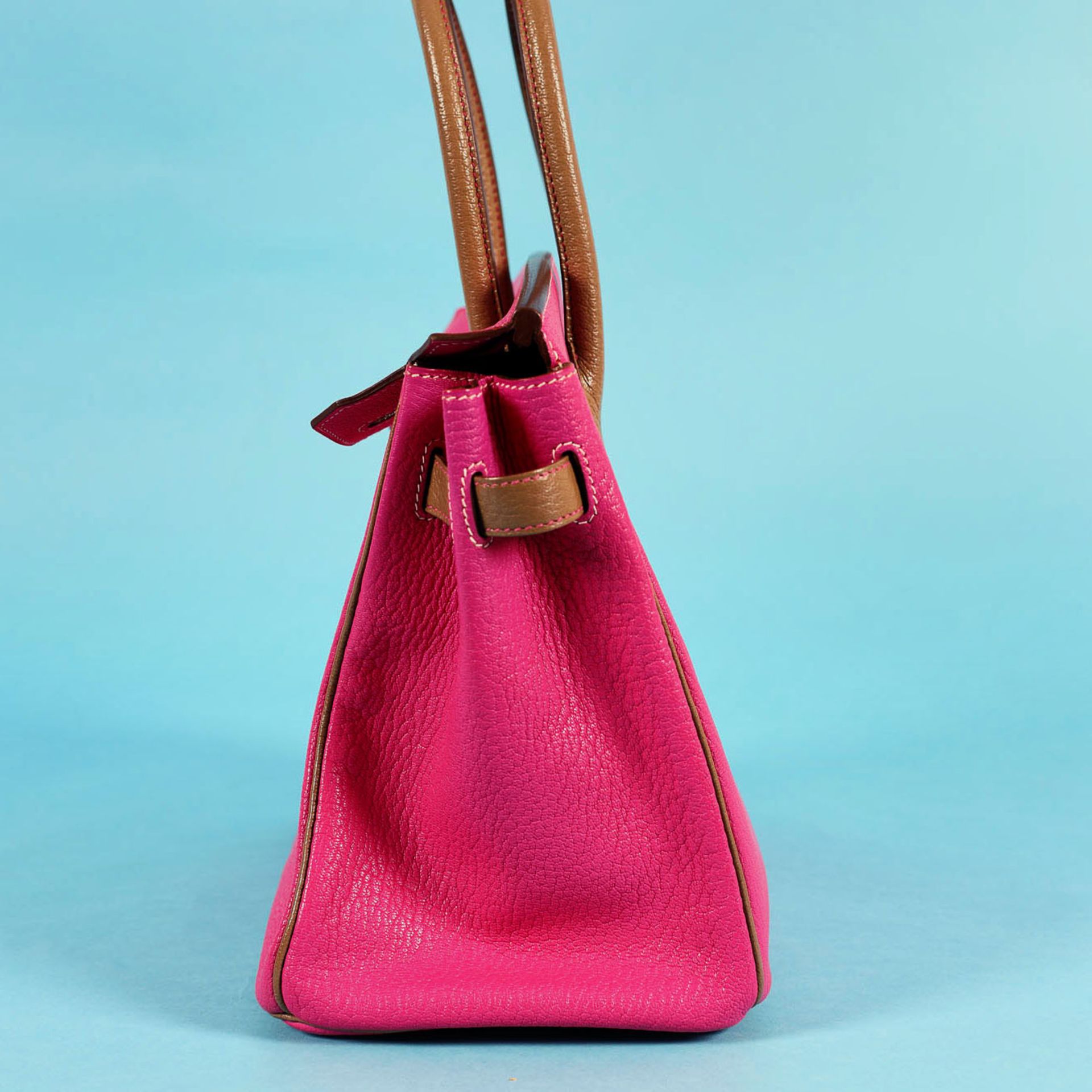 "Birkin 30" - Hermès special order bag, Chèvre leather, colour Rose Pourpre, for women, limited ed - Image 2 of 6