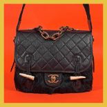 Chanel bag, partially quilted, with fang accessories, accompanied by authenticity card
