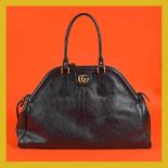 "Re(belle)" - Gucci bag, leather, black, for women, accompanied by user manual and original cover