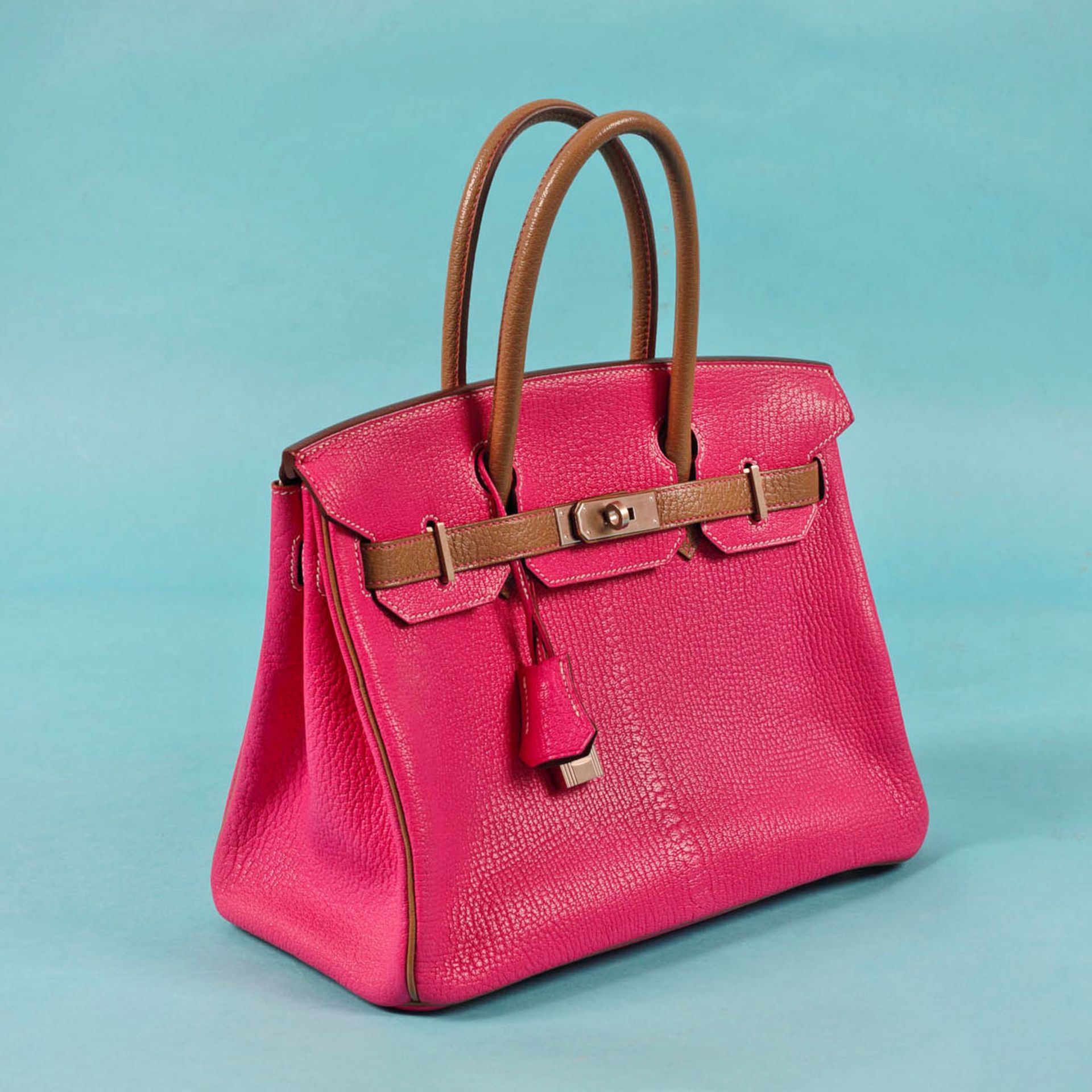 "Birkin 30" - Hermès special order bag, Chèvre leather, colour Rose Pourpre, for women, limited ed - Image 5 of 6