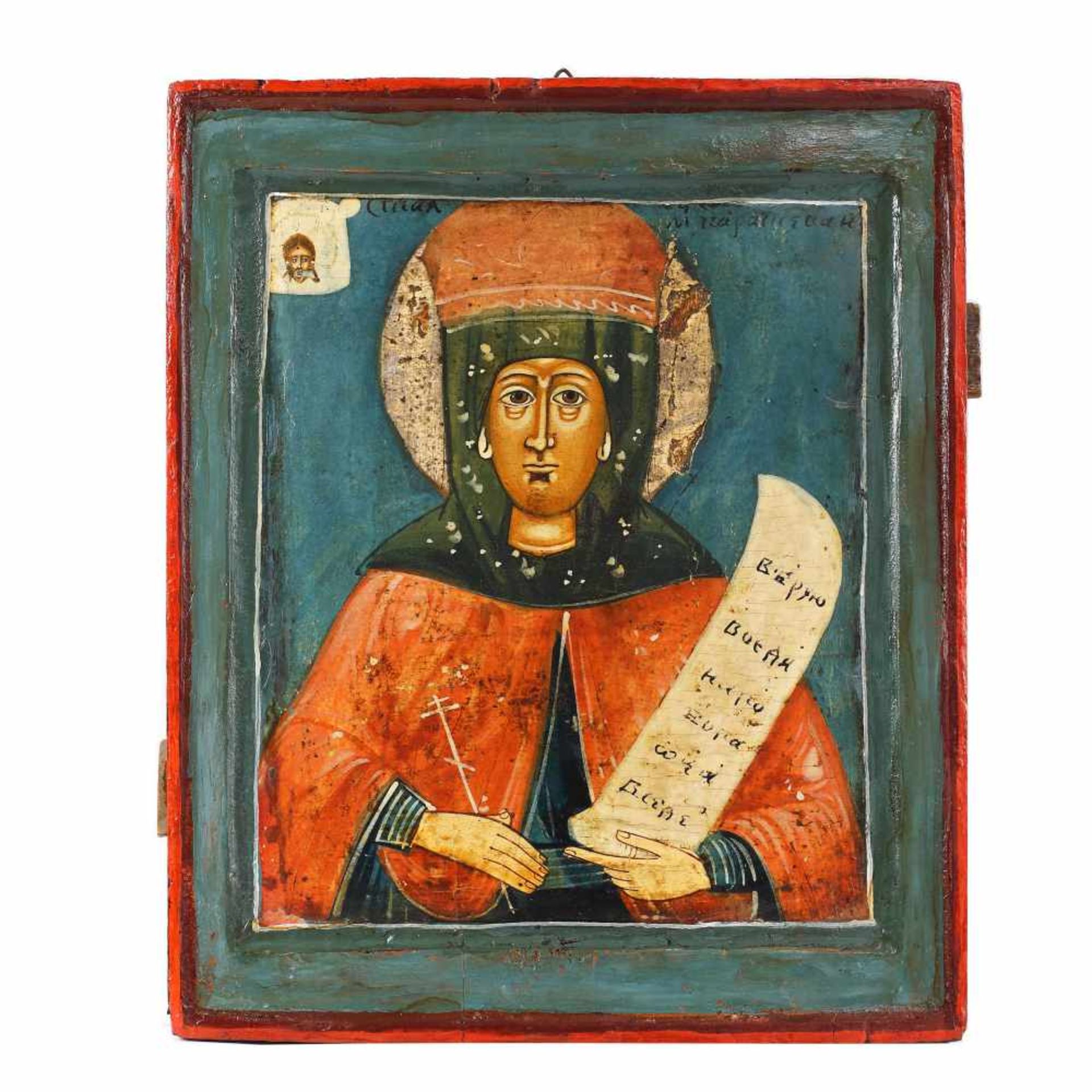 "Saint Paraschiva", icon on wood, Russian school, early 19th century