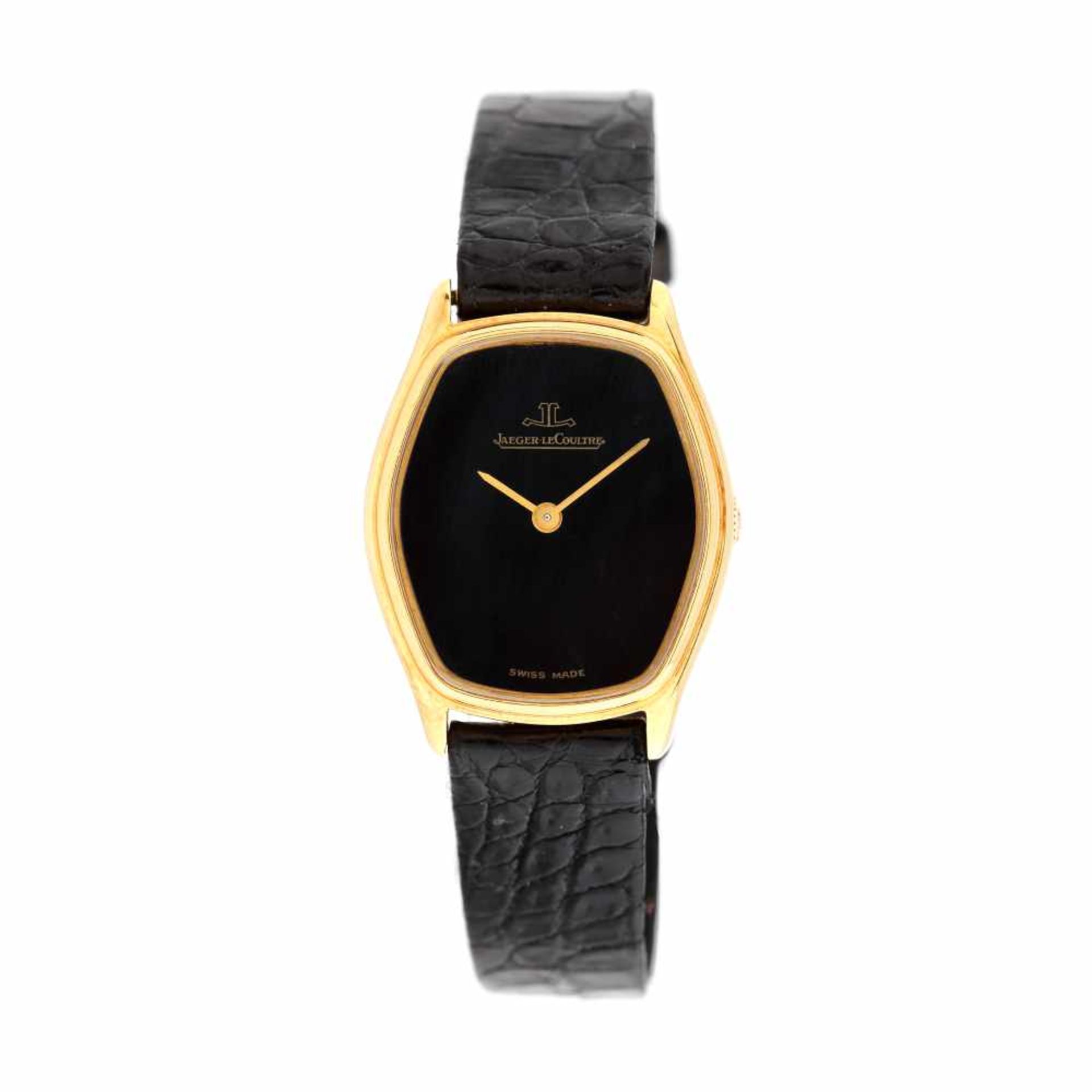 Jaeger LeCoultre vintage wristwatch, gold, women, certificate of guarantee and original boxJaeg