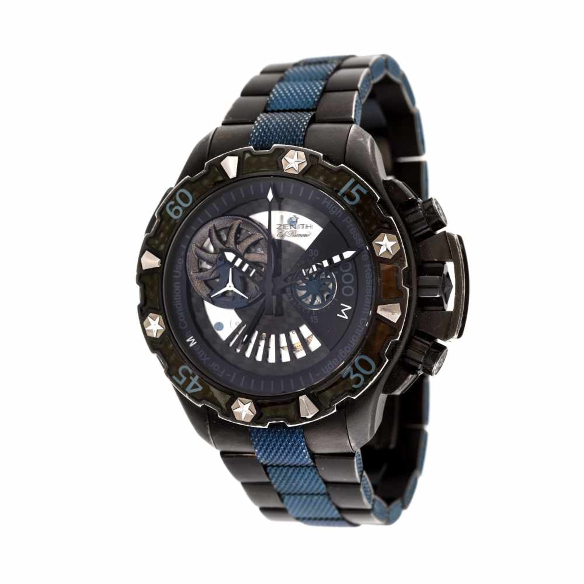 Zenith El Primero Defy Xtreme Sea wristwatch, titanium and carbon, menZenith El Primero Defy Xt