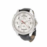 Jacob & Co Five Time Zone wristwatch, unisex, bezel decorated with diamondsJacob & Co Five Time