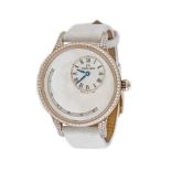 Jaquet Droz Date Astrale wristwatch, white gold, women, decorated with diamondsJaquet Droz Date