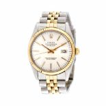 Rolex DateJust wristwatch, men, steel and goldRolex DateJust wristwatch, men, steel and gold, r