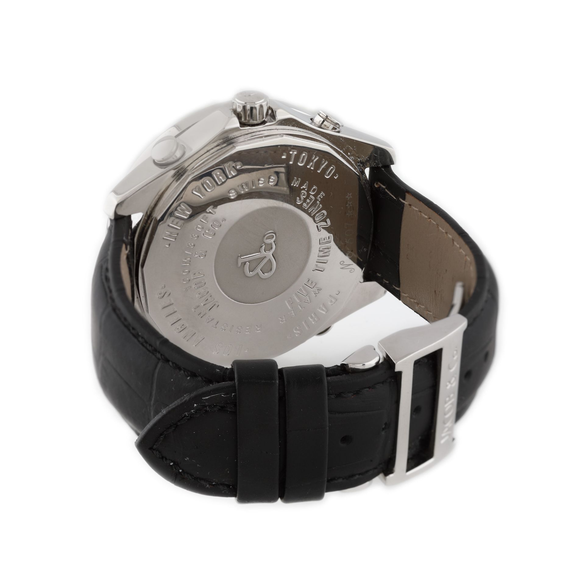 Jacob & Co Five Time Zone wristwatch, unisex, bezel decorated with diamondsJacob & Co Five Time - Bild 2 aus 2