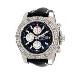 Breitling Super Avenger II wristwatch, men, bezel decorated with diamondsBreitling Super Avenge