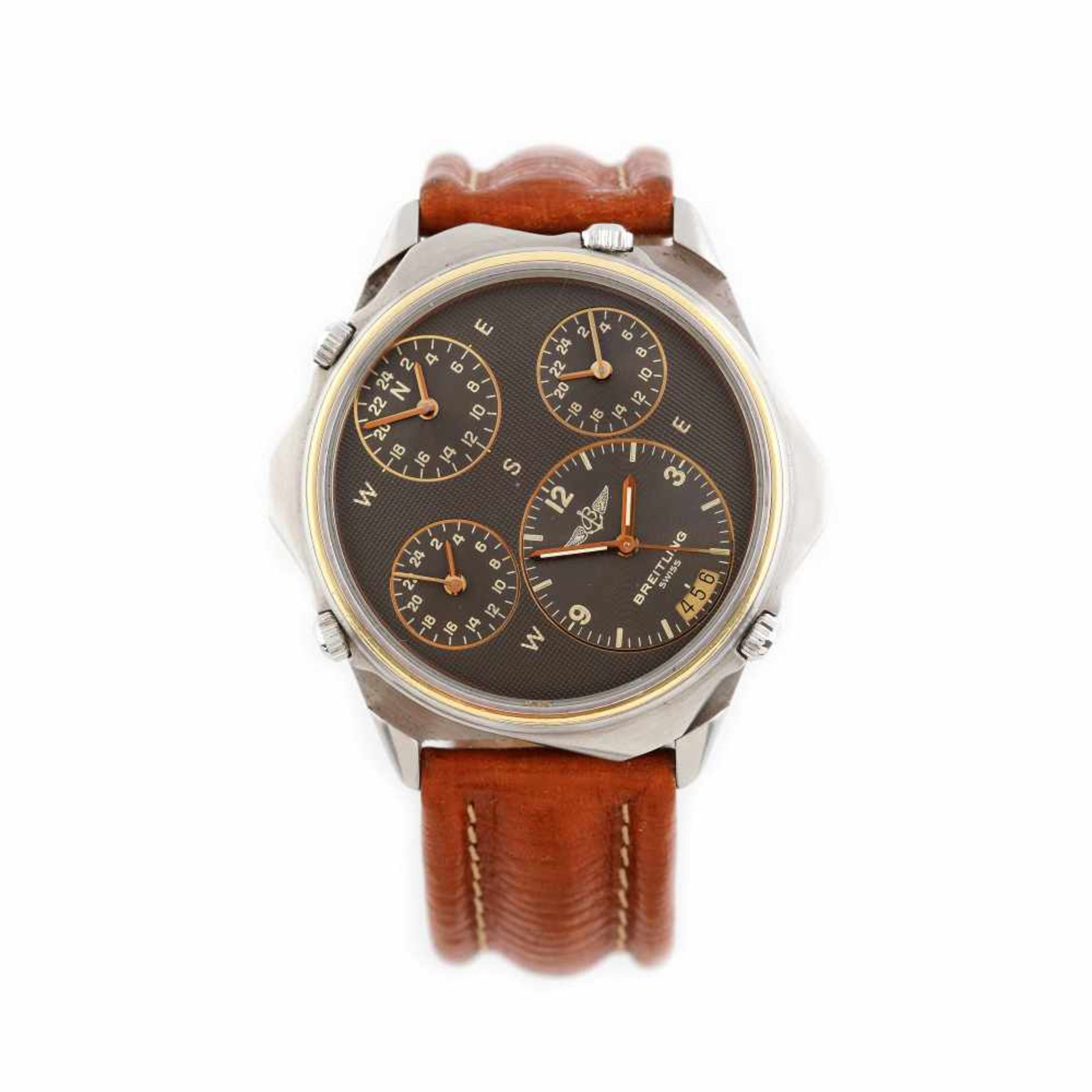 Breitling World Time GMT wristwatch, menBreitling World Time GMT wristwatch, men, reference 808 - Bild 2 aus 3
