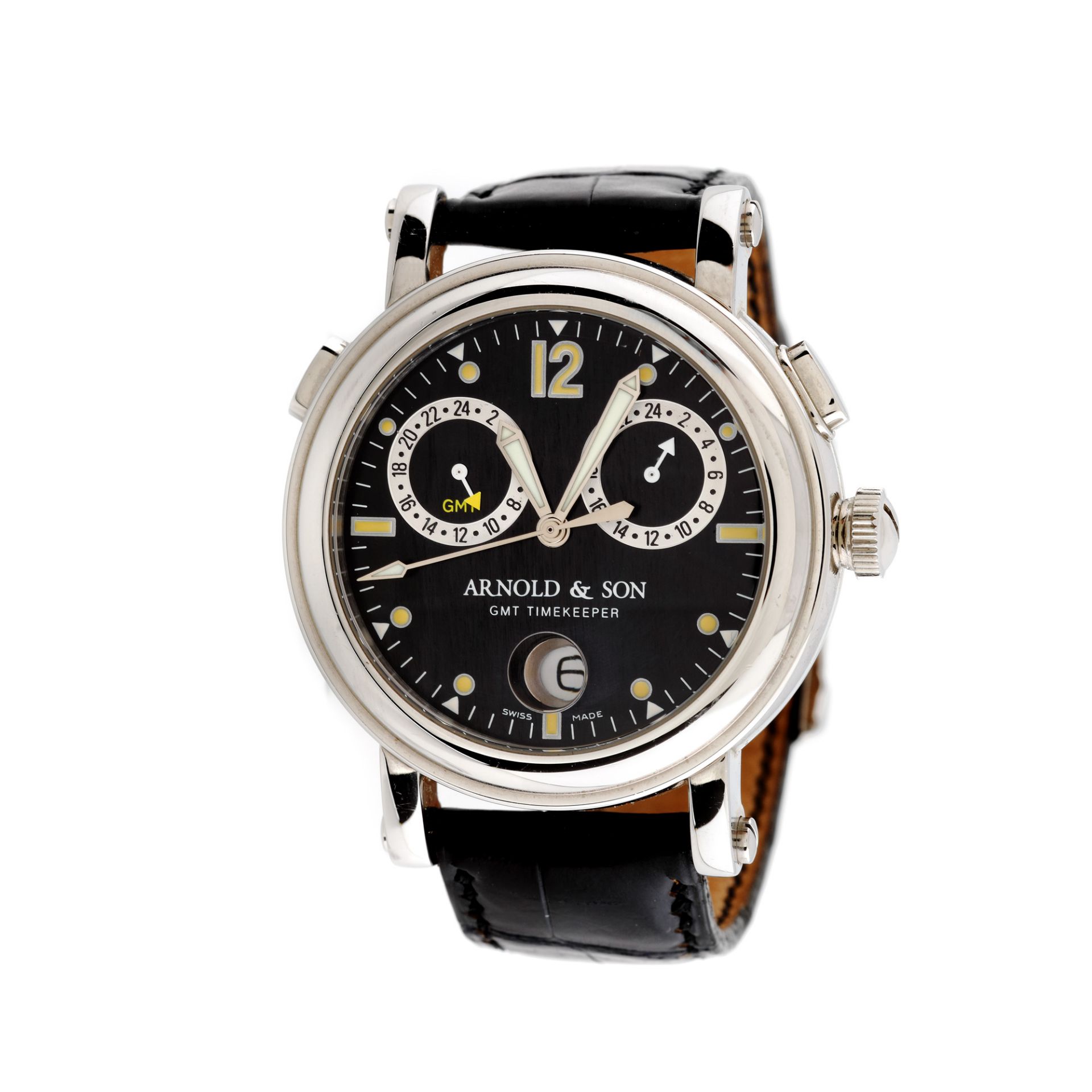 Arnold & Son wristwatch, menArnold & Son GMT Timekeeper wristwatch, men, reference 1g2as.b01a.c