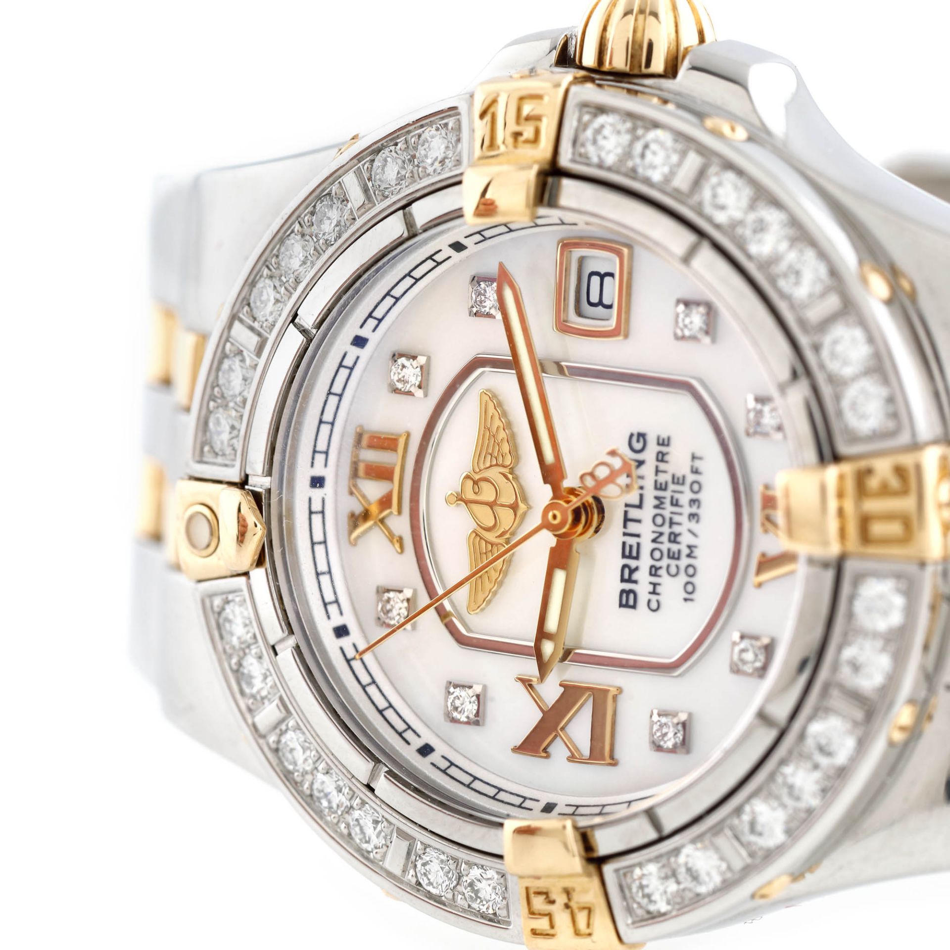 Breitling Starliner wristwatch, bezel decorated with diamonds, womenBreitling Starliner wristwa - Bild 2 aus 3