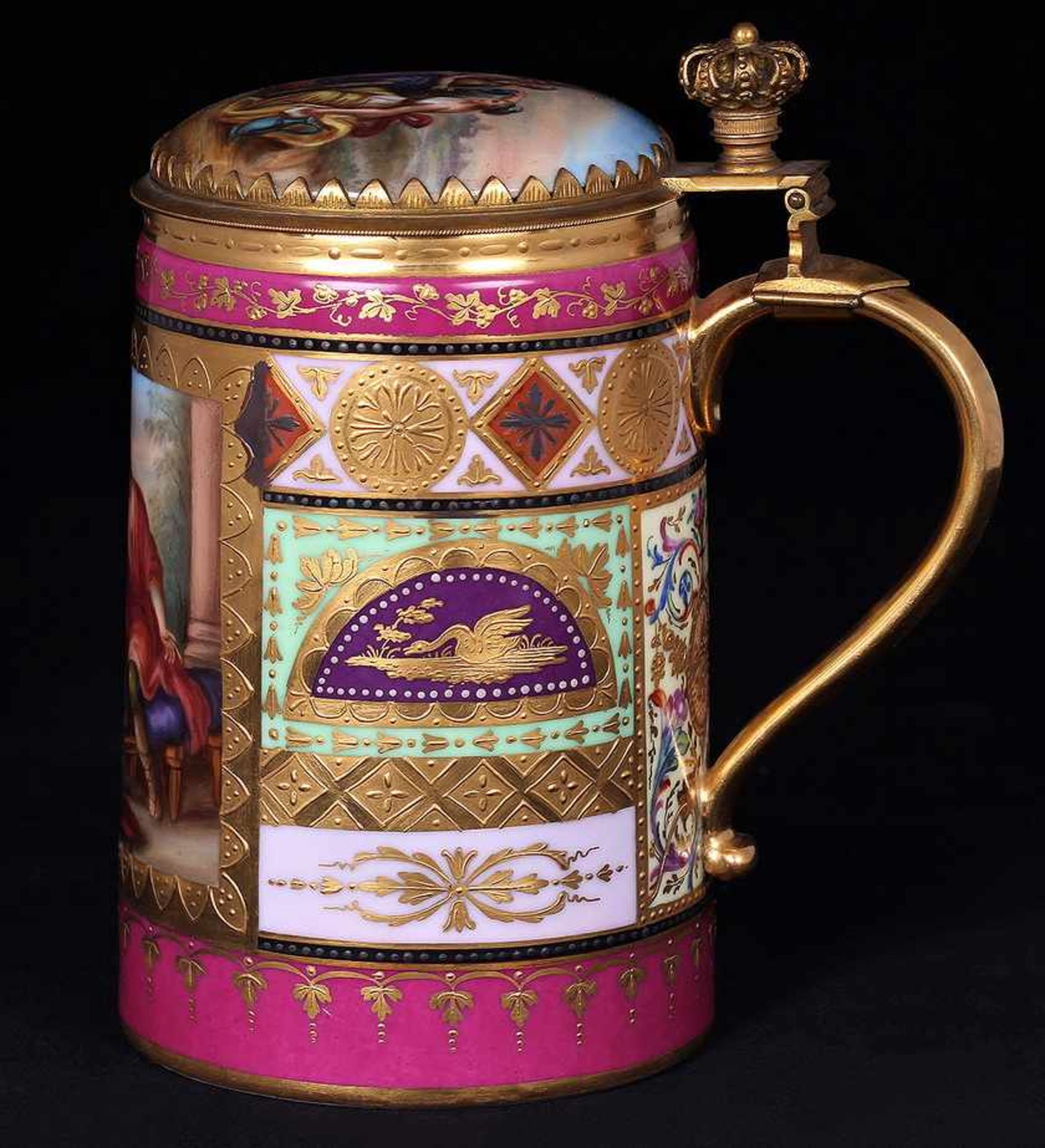 Beer stein &quot;Mythical scene&quot;. Austria, Vienna Royal manufacture. 1900. - Bild 3 aus 4