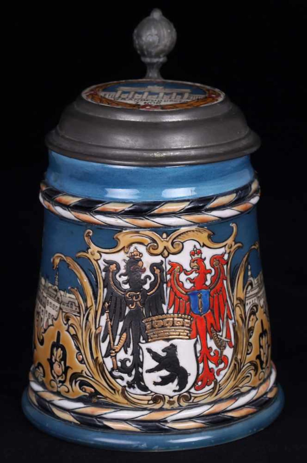 Beer stein &quot;Berlin&quot;. Germany. VilleroyBoch. 1903.