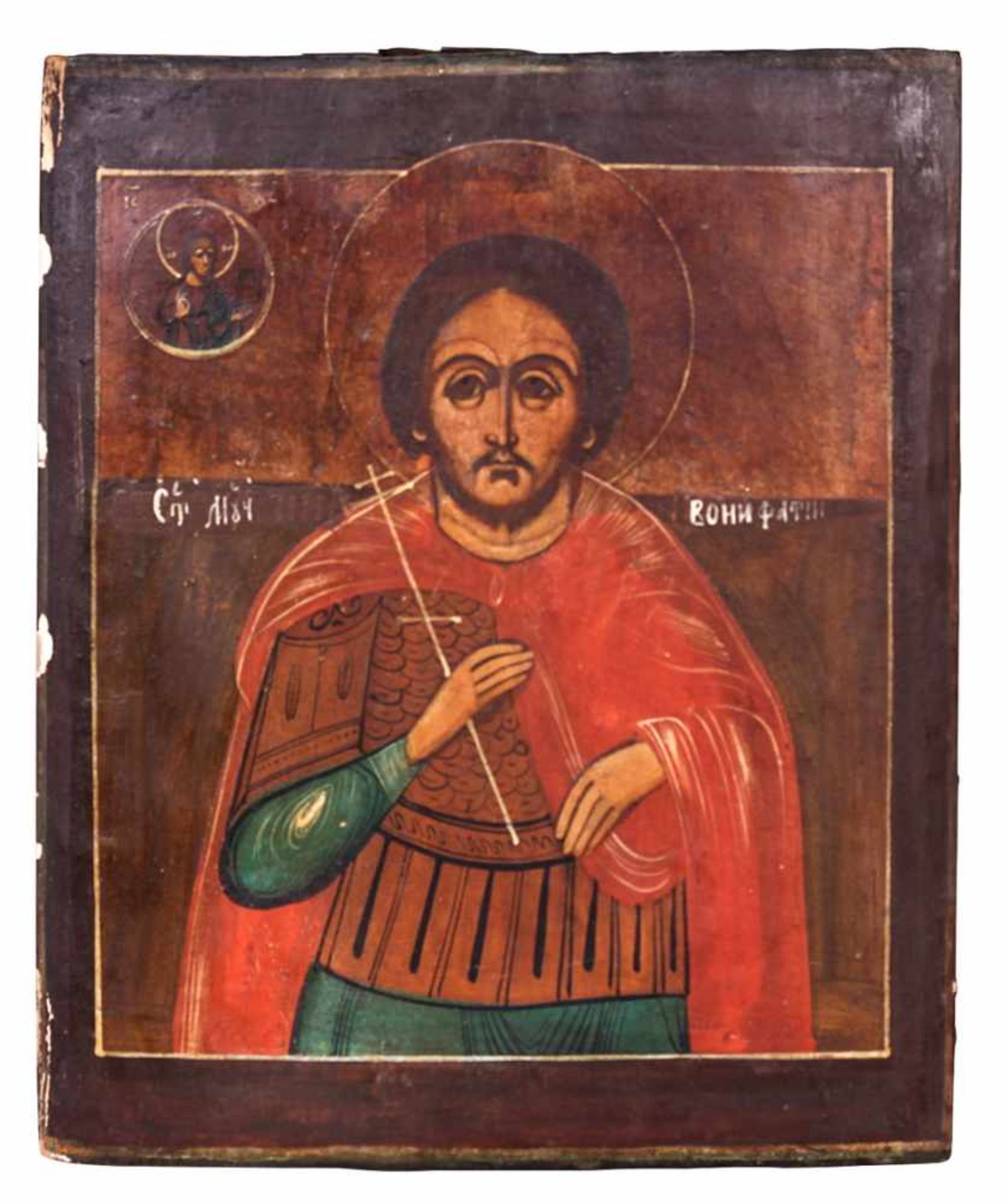 Russian icon &quot;Boniface of Tarsus&quot;. - 19th century. - 30,5x25 cm.