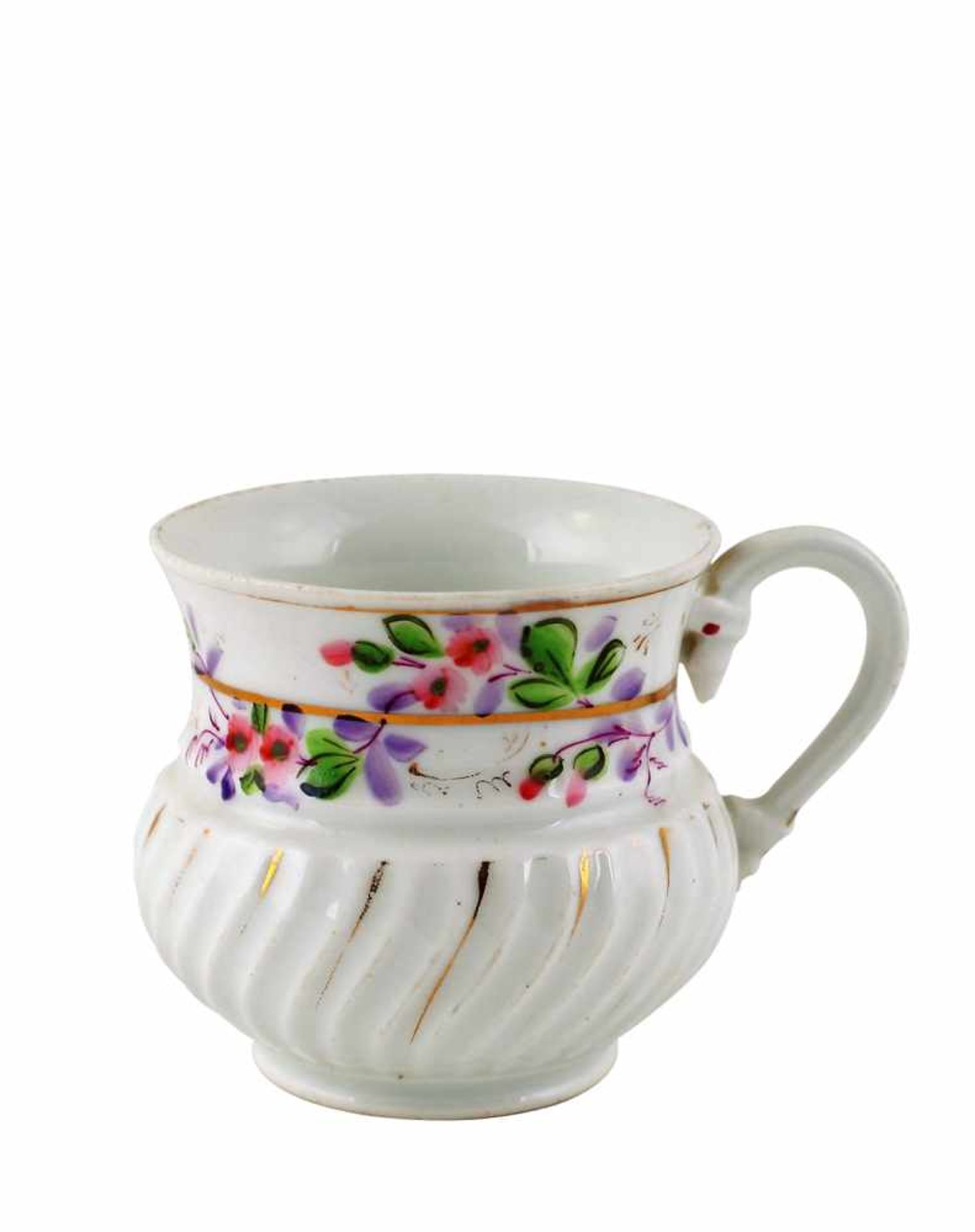 Russian porcelain tea-set with floral ornament. Kuznetsov's manifacture (Verbilki). 1890s. - Bild 2 aus 5