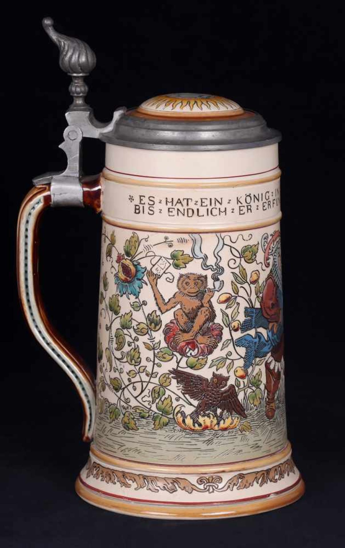 Beer stein &quot;Gambrinus the king&quot;. Germany. VilleroyBoch. 1900. - Bild 2 aus 4