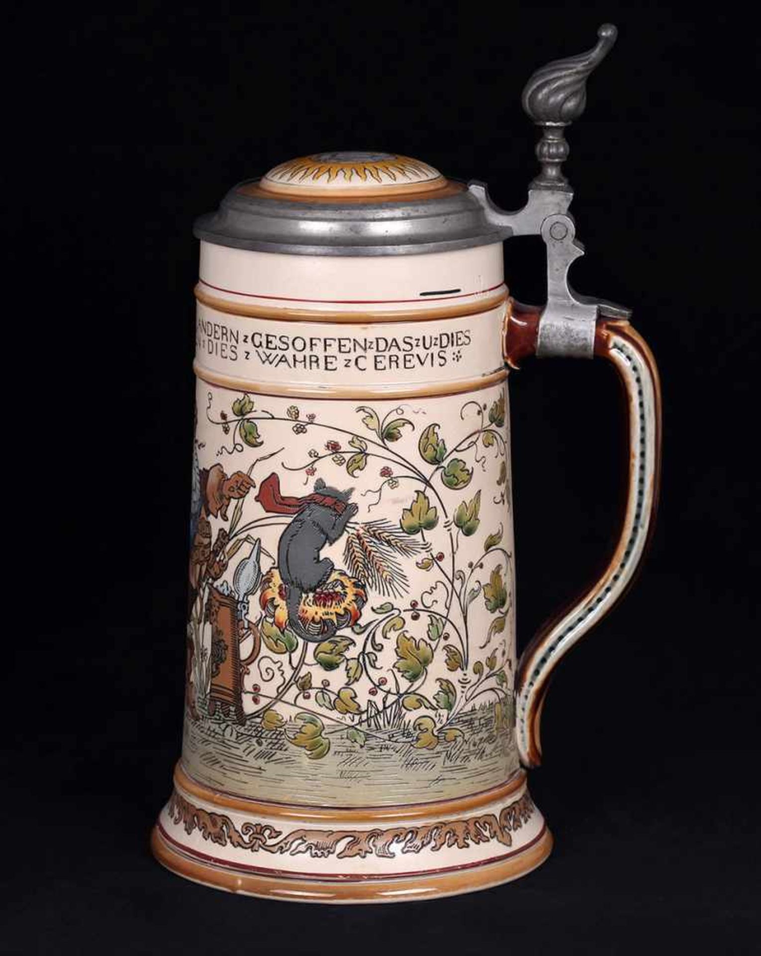 Beer stein &quot;Gambrinus the king&quot;. Germany. VilleroyBoch. 1900. - Bild 3 aus 4