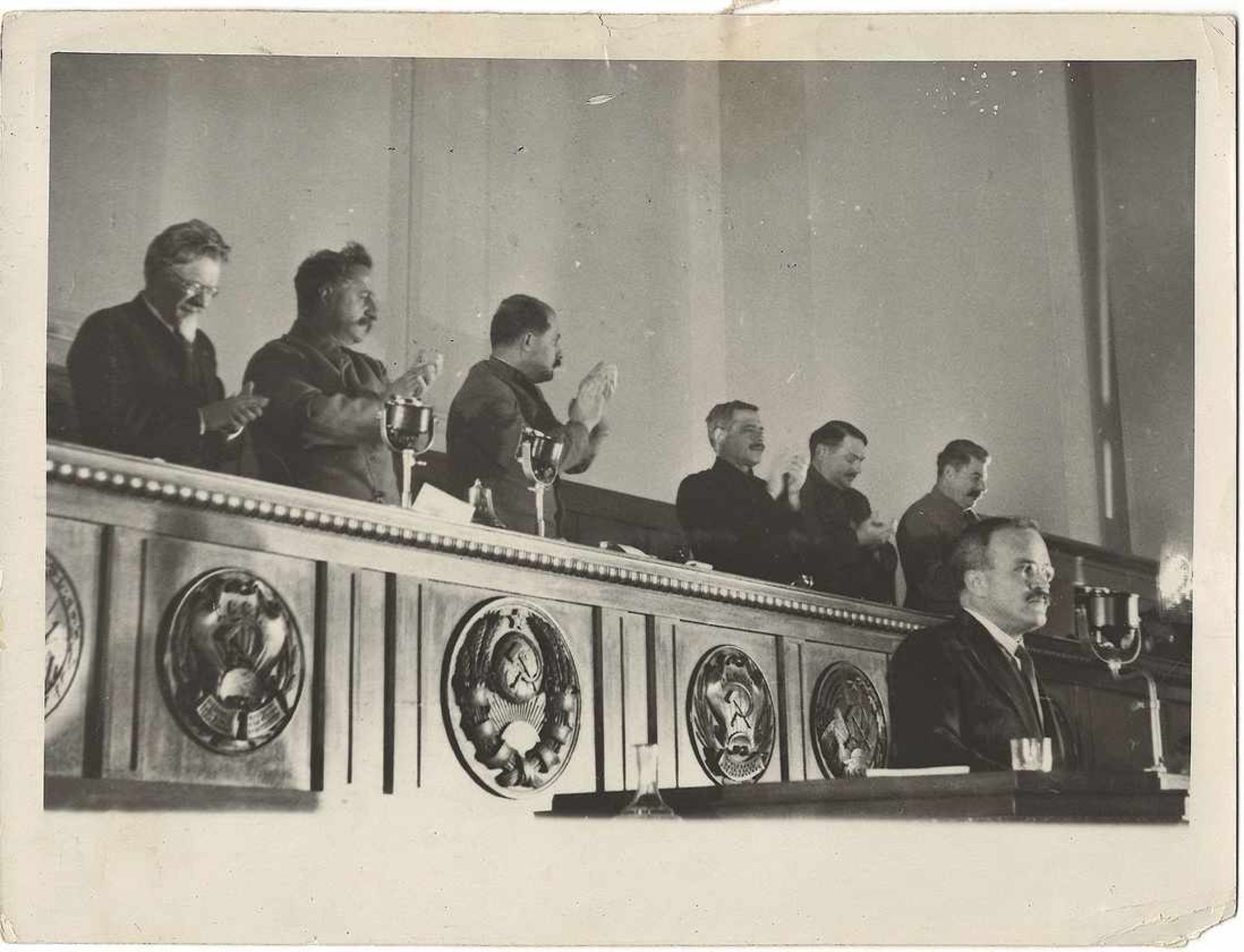 [Soviet]. Photograph "Vyacheslav Molotov, Joseph Stalin. Mikhail Kalinin, Sergo Ordzhonikidze...".