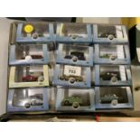 TWELVE BOXED 1:76 SCALE OXFORD DIE CAST MODELS