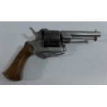 A SIX SHOT PIN FIRE REVOLVER 8 CM BARREL