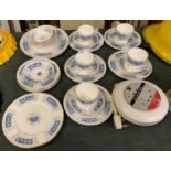 A COLLECTION OF COALPORT 'REVELRY' CUPS, SAUCERS AND SIDE PLATES