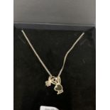 A SILVER PLAYBOY NECKLACE, BOXED