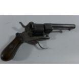 A SIX SHOT PIN FIRE REVOLVER 8.5 CM BARREL