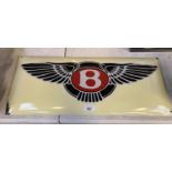 A BENTLEY ENAMEL RECTANGULAR SIGN