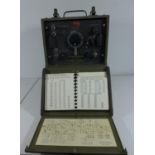 A SIGNAL CORPS FREQUENCY METER IN CASE