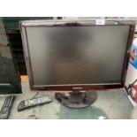 A SAMSUNG 22 INCH TELEVISION WITH REMOTE CONTROL IN WORKING ORDER