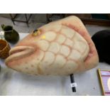 A LARGE THEATRICAL FISH HEAD PROP