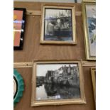 TWO GILT FRAMED PHOTOGRAPHS OF HOLLAND SCENES