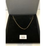 A BOXED LADIES 9CT GOLD NECKLACE, WEIGHT 0.8G