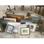 A LARGE COLLECTION OF FRAMED PICTURES