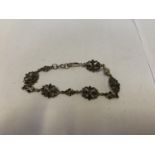 A SILVER MARCASITE BRACELET