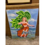 A JANET MAUD ROTENBURG LARGE OIL ON CANVAS 'ALOHA' PICTURE