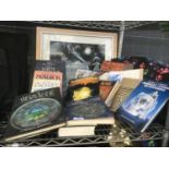 A SIGNED ASTROLOGY PICTURE WITH SEVERAL RELATED BOOKS