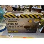 A BOXED PAIR OF WORK WEAR MENS S3 SAFETY BOOTS