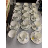 A COLLECTION OF AYNSLEY AND WEDGWOOD CUPS AND SAUCERS