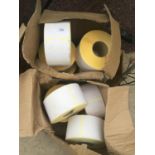 NINE ROLLS OF LARGE RECTANGULAR LABELS