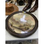 A COPELAND CERAMIC FRAMED 16" HAND PAINTED CHARGER
