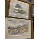 TWO FRAMED PENCIL SIGNED LIMITED EDITION COUNTRY SCENE PRINTS