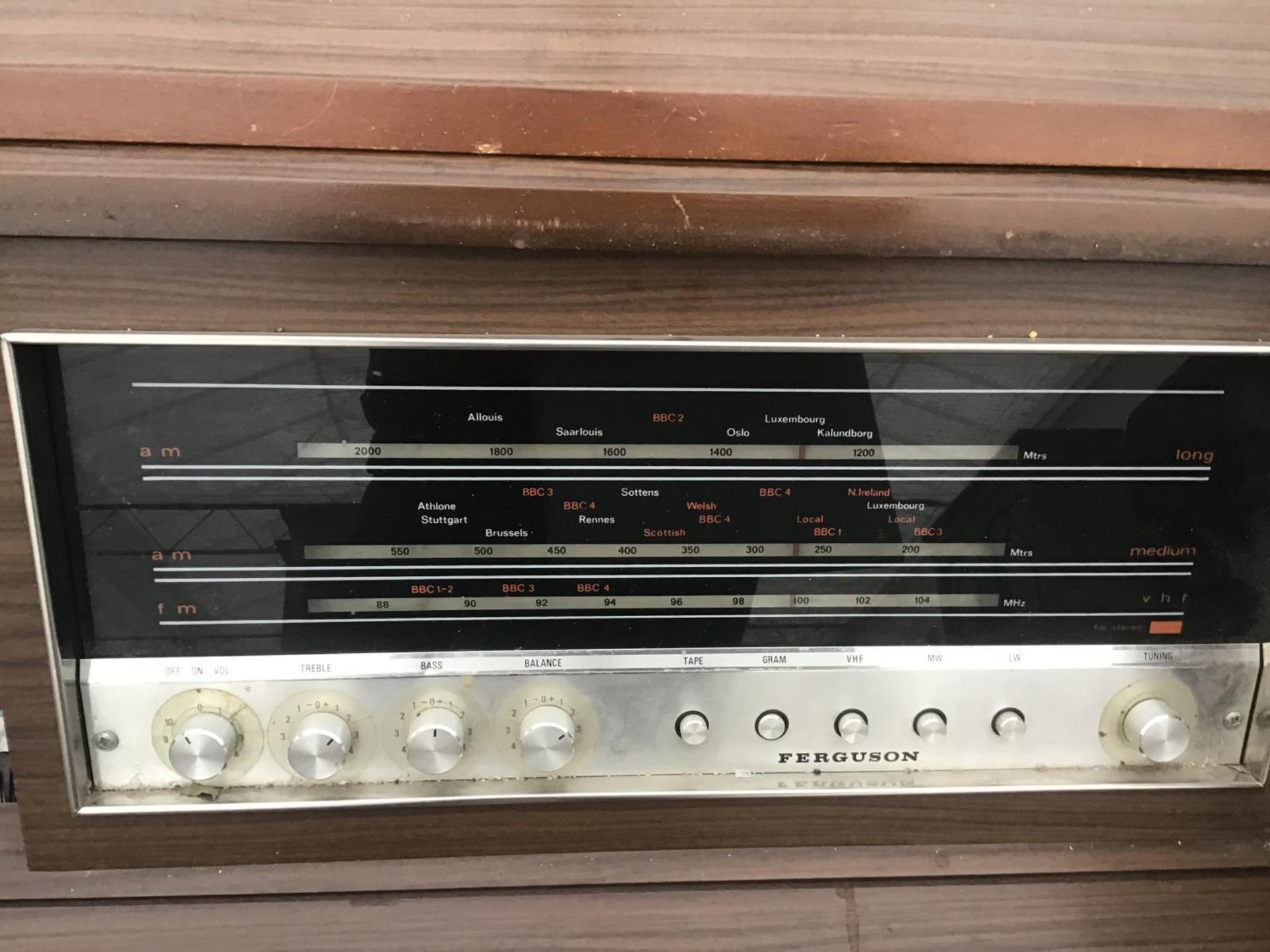 A RETRO TEAK STEREO UNIT TO INCLUDE A GARRAD 6200C RECORD DECK AND FERGUSON RADIO - Image 3 of 4