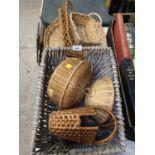 A COLLECTION OF WICKER BASKETS