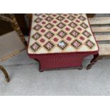 A TAPESTRY LINEN CHEST