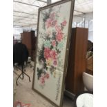 A VERY LARGE JAPANESE CHERRY BLOSSOM PICTURE