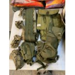 A COLLECTION OF MODERN ARMY ITEMS TO INCLUDE BAGS ETC