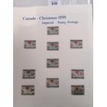 CANADA , CHRISTMAS 1898 ?IMPERIAL PENNY POSTAGE? ISSUE , SELECTION OF TEN ISSUES , BOTH MINT AND