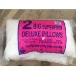 A PAIR OF DREAMWISE BIG SUPERFIRM DELUXE QUILTED PILLOWS 19 INCH X 29 INCH