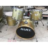 A MAPEX DRUM KIT WITH STOOL